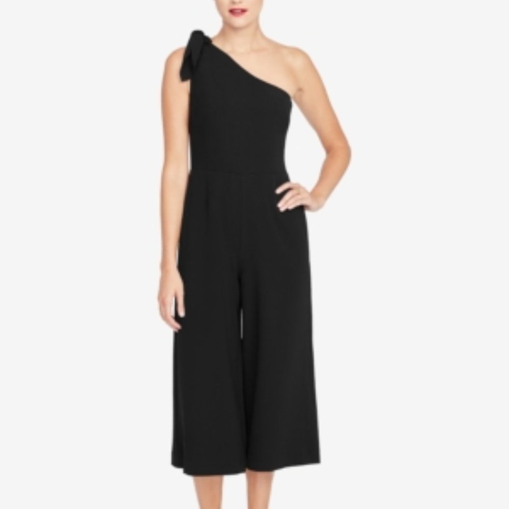 RACHEL Rachel Roy Cropped One-Shoulder Jumpsuit S8 *